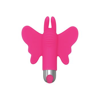 My Butterfly - Bulletvibrator met vlinder en vingerring (Roze)